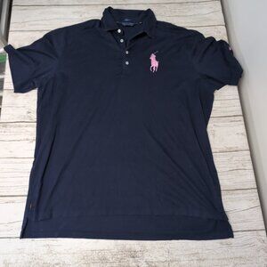 Polo Golf Ralph Lauren Dark Blue Large Pony Pima Cotton Polo Size Men XXL